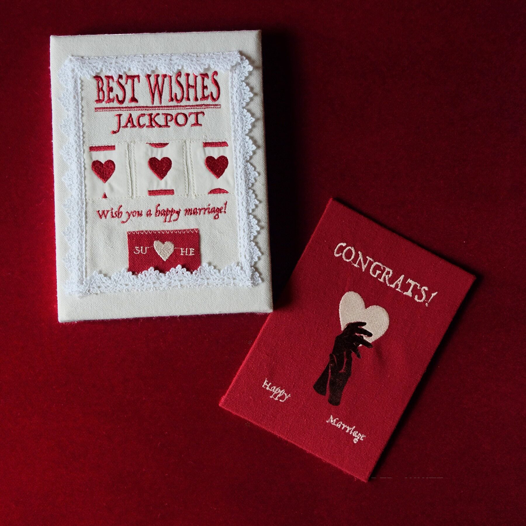 Original Fabric Wall Art Set - "Weaving Love"