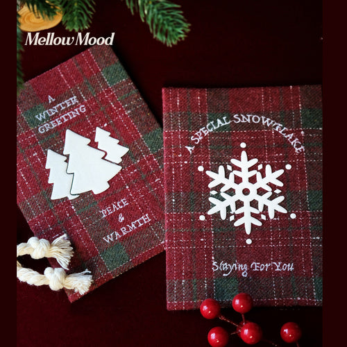 Handmade Fabric Christmas Card - "Eternal Snowflake"