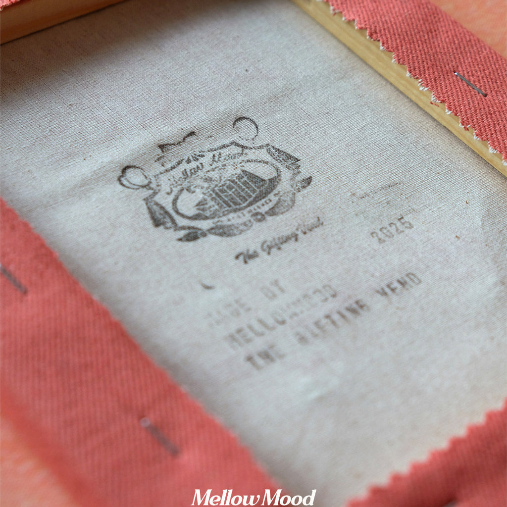 Original Pink Vintage Fabric Art - Jackpot "Lucky to Meet You"