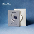 Original Handmade Fabric Blue Striped Card - "My Number One"