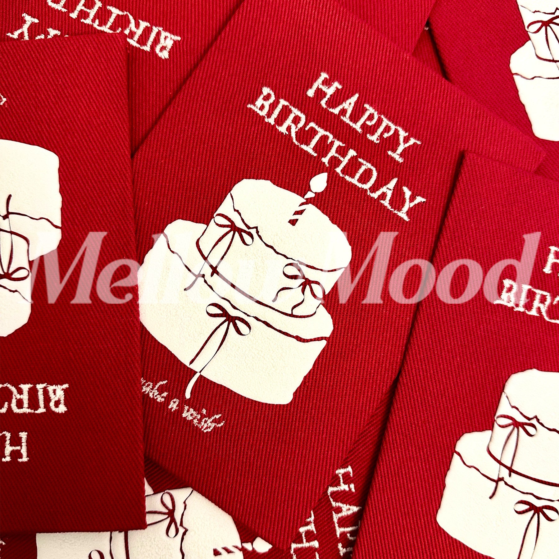 Original Handmade Fabric Greeting Card - "Happy Birthday"